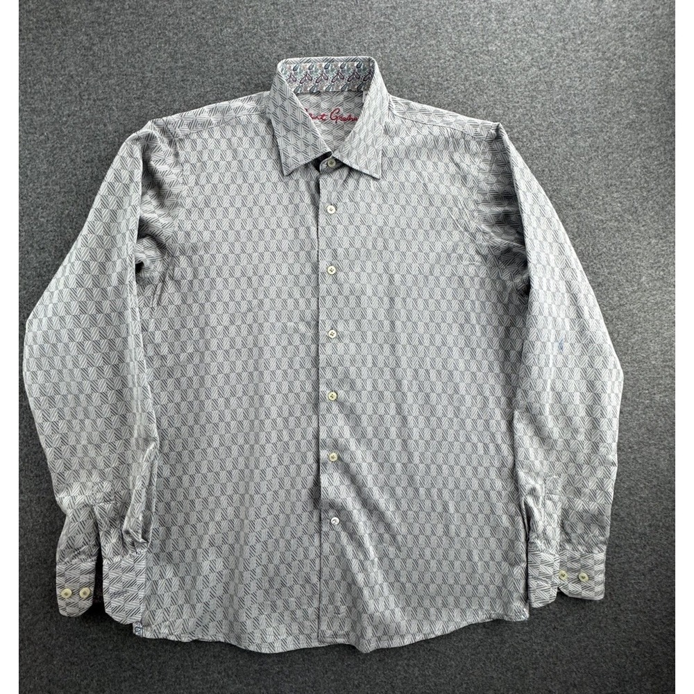 Robert Graham Shirt‎ Boys XL (18-20) Button Up Flip Cuffs Dress Long Sleeve Gray